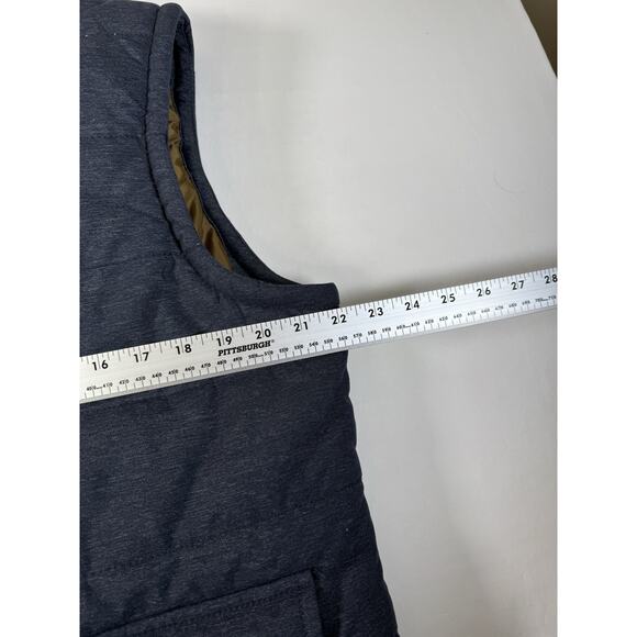 H&M Men's Padded Vest Size 44R Zip Up Front Pockets Polyester Color Blue Navy - Picture 4 of 9